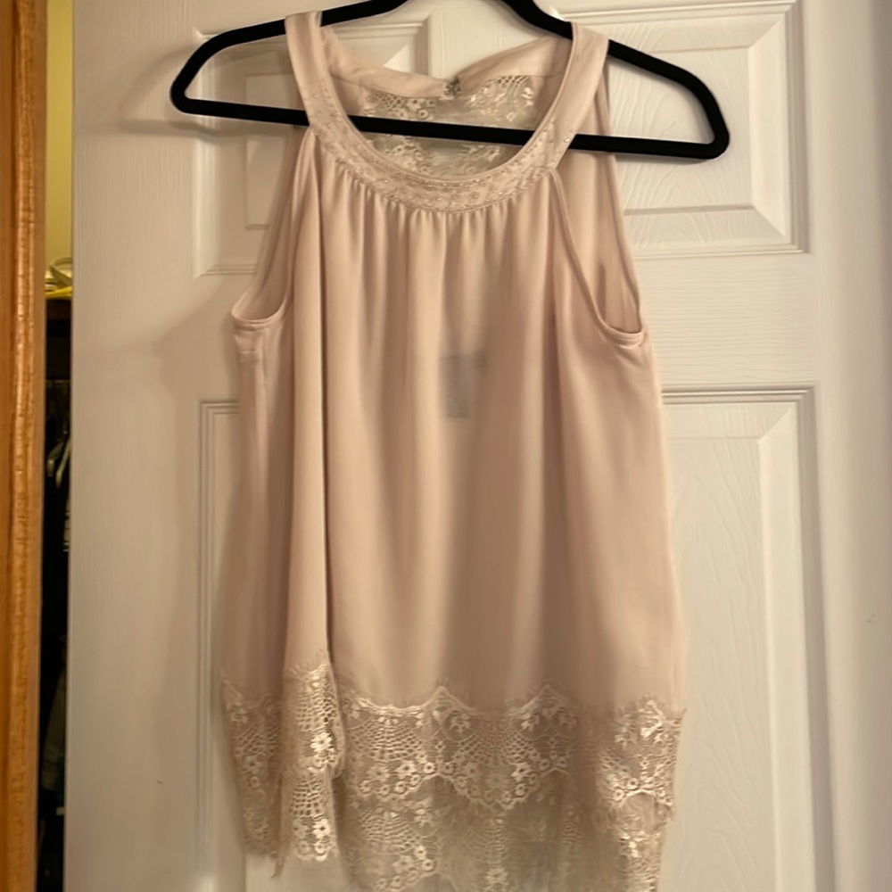 White House Black Market sleeveless dressy top